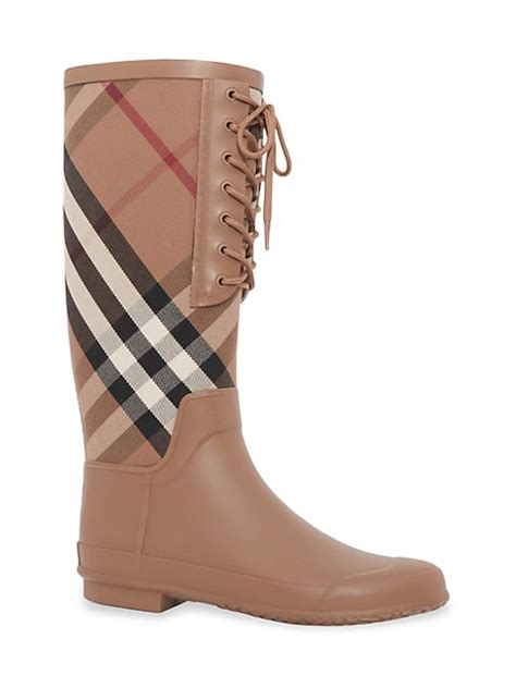 saks Burberry rain boots